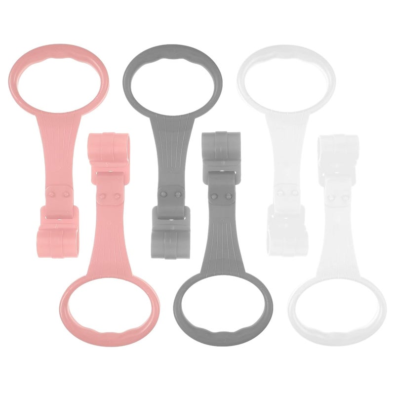 JECOMPRIS 6 PCS Baby Pull Up Rings: Toddler Walking Exercise Stand Up Rings for Infant Kids - Playpen Crib Walking Training Tools Baby Accessories(Gentle Color) - Image 1